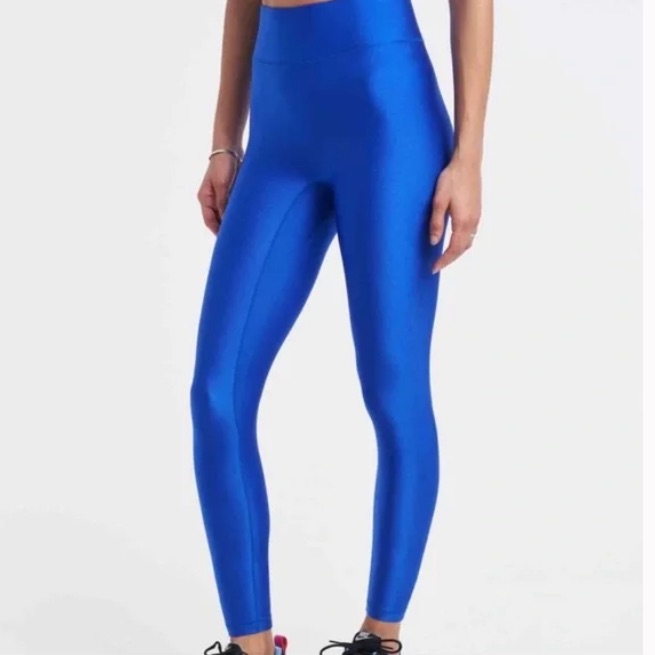 Bandier All Access High Wasted Center Stage Royal Blue Legging Size Small